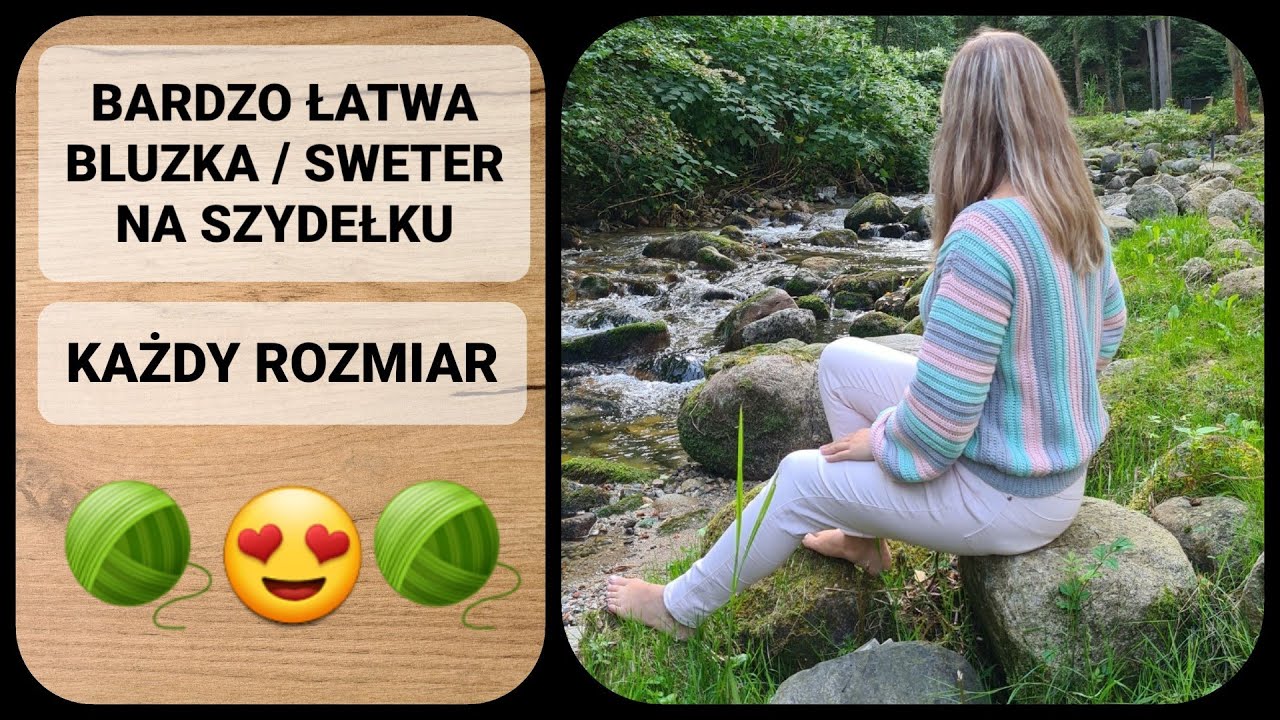 Bardzo łatwa bluzka na szydełku, KAŻDY ROZMIAR cz.1/2