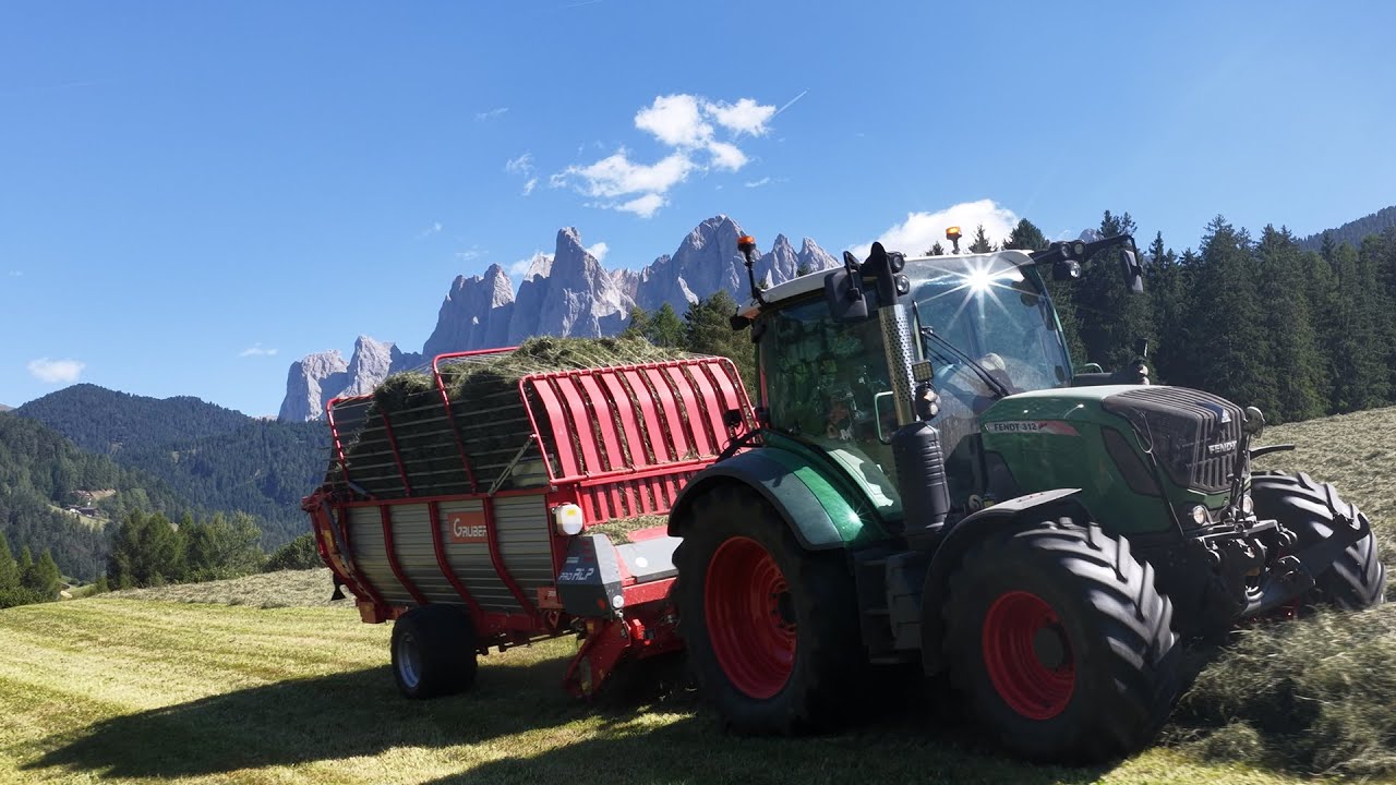 Heuernte 2025 in Südtirol (Villnöss) 🌄 | Zetten, Schwaden & Ladewagen | -🚜 Fendt | Aebi | Gruber