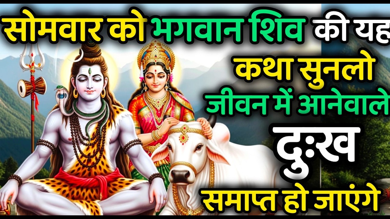 सोमवार को भगवान शिव की यह कथा सुनलो जीवन के सारे दुख समाप्त हो जाएंगे।