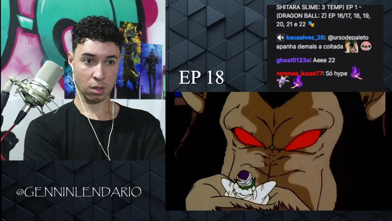 Genninlendário reagindo ao Gohan se Transforma em Ozaru pela 2 vez Dragon Ball Z episódio 18