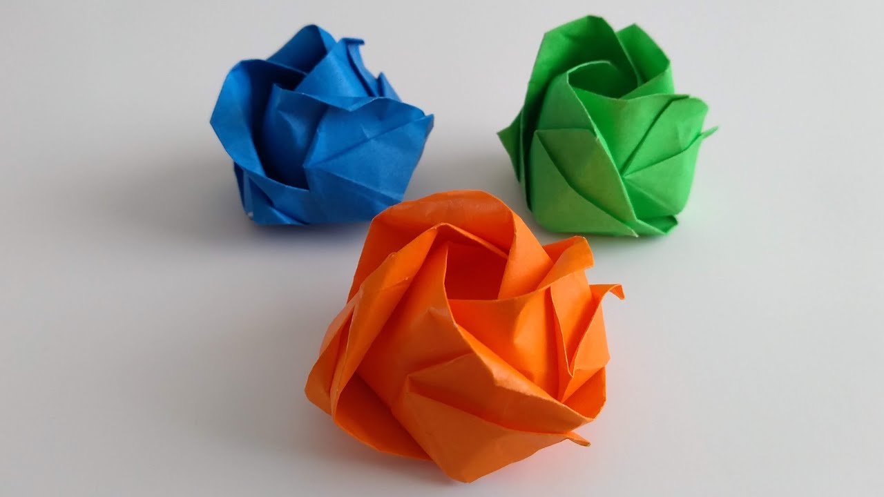 How to Make Origami Kawasaki Rose (Toshikazu Kawasaki)