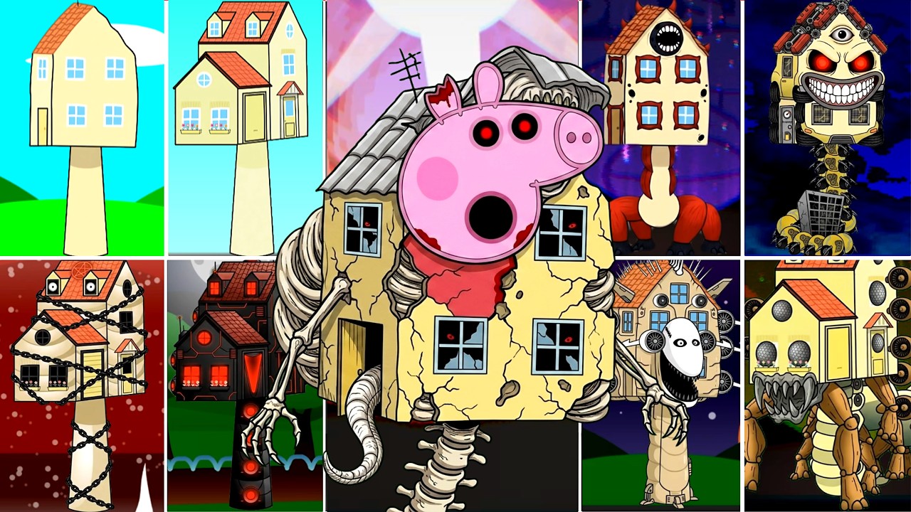 My Sprunki OC: ALL PEPPA PIG HOUSE (From Peppa Pig) | Phase 1 to Phase 9