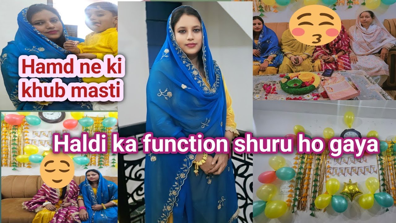 Shfqat ki haldi ka function..😀 khala mamu sab log ghar aa gaye...