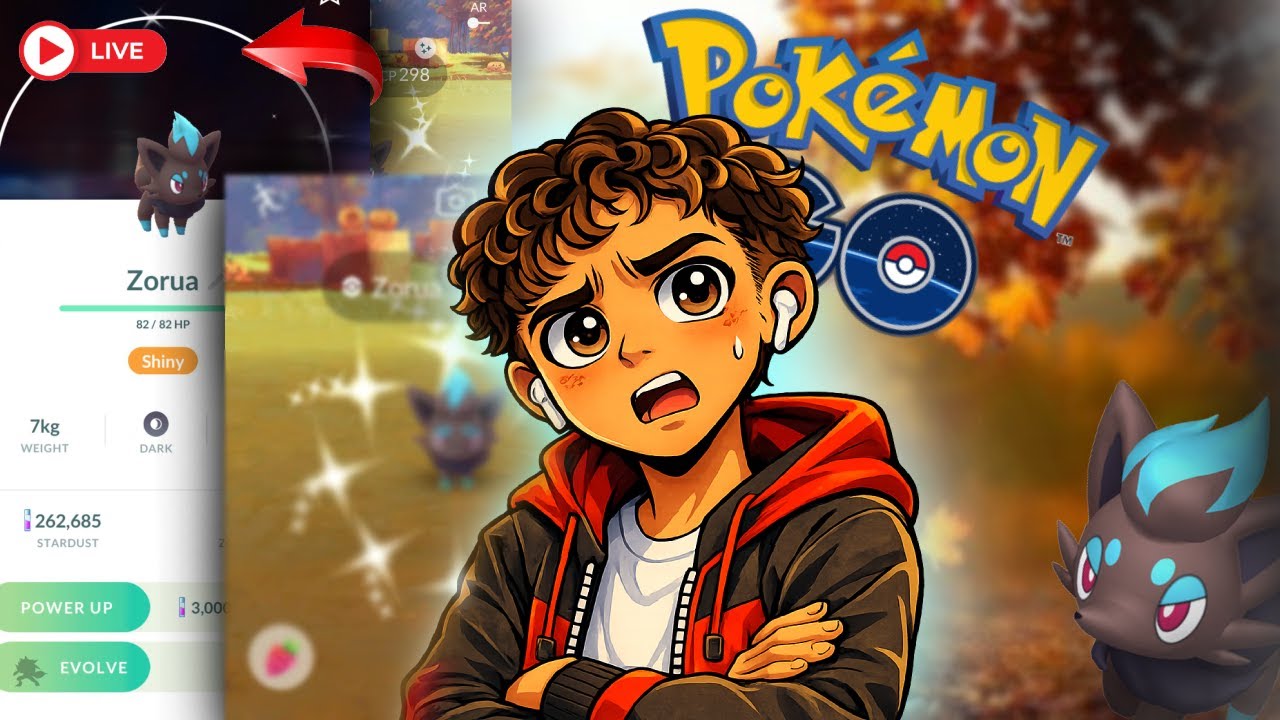 CAÇANDO ZORUA SHUNDO!!! Pokemon Go - AO VIVO!! Sorteio de Pokemon SHINY!!!