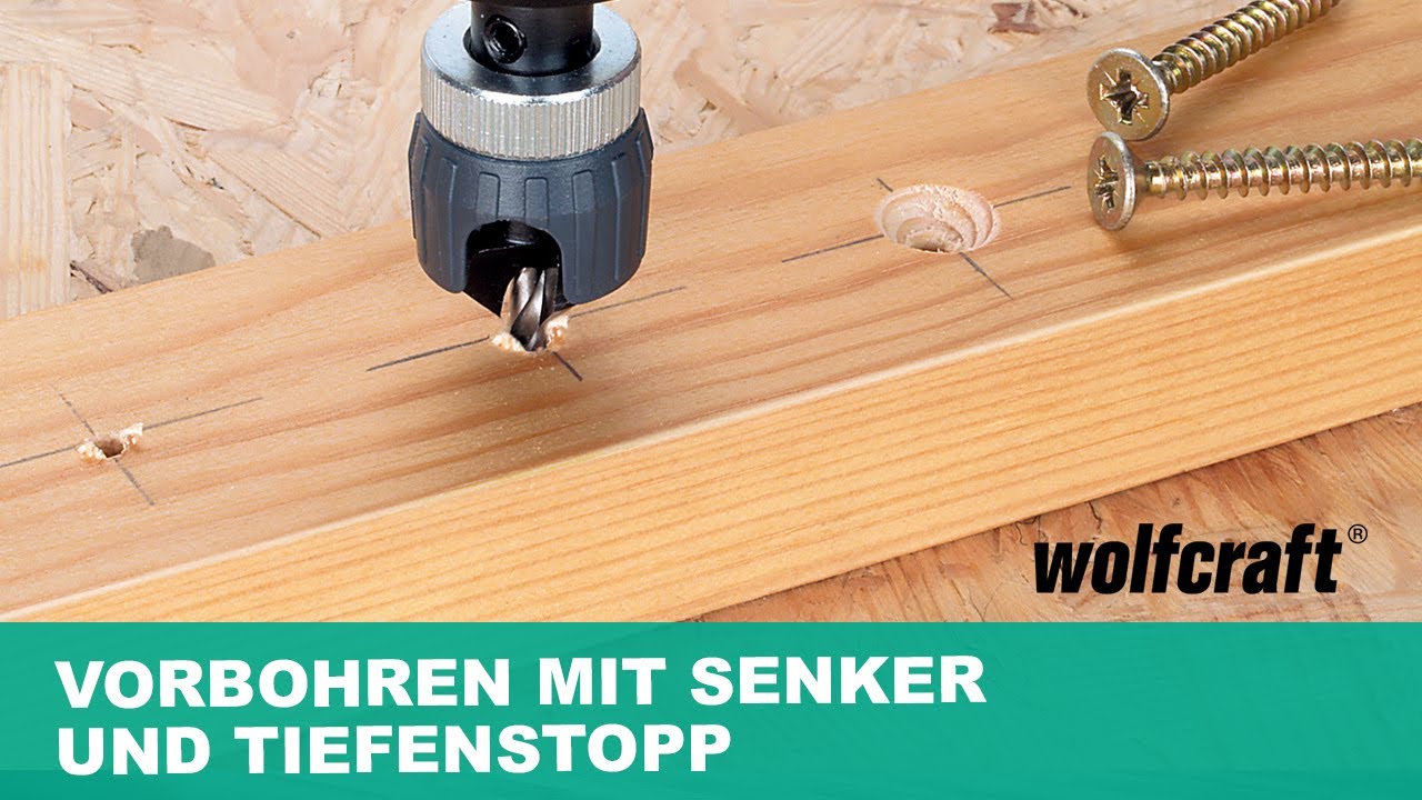 Vorbohrer mit Senker und Tiefenstopp | wolfcraft