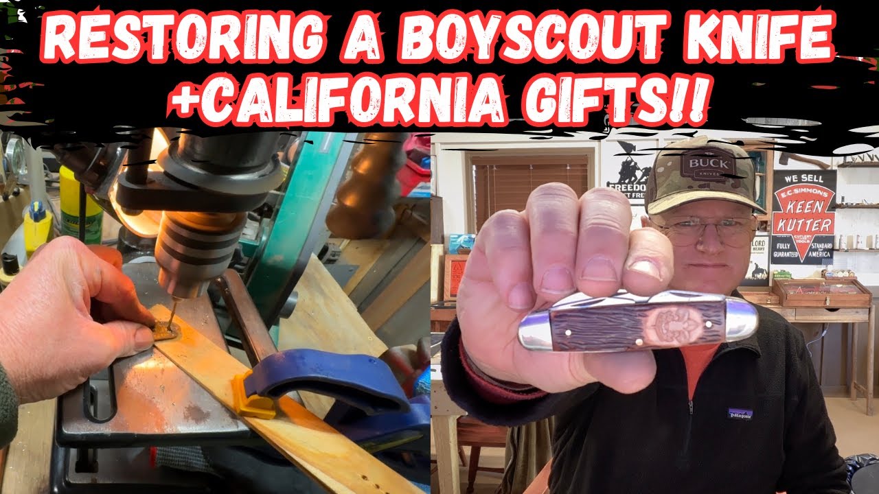 Restoring A Vintage Imperial Boy Scout Knife +California Gifts!
