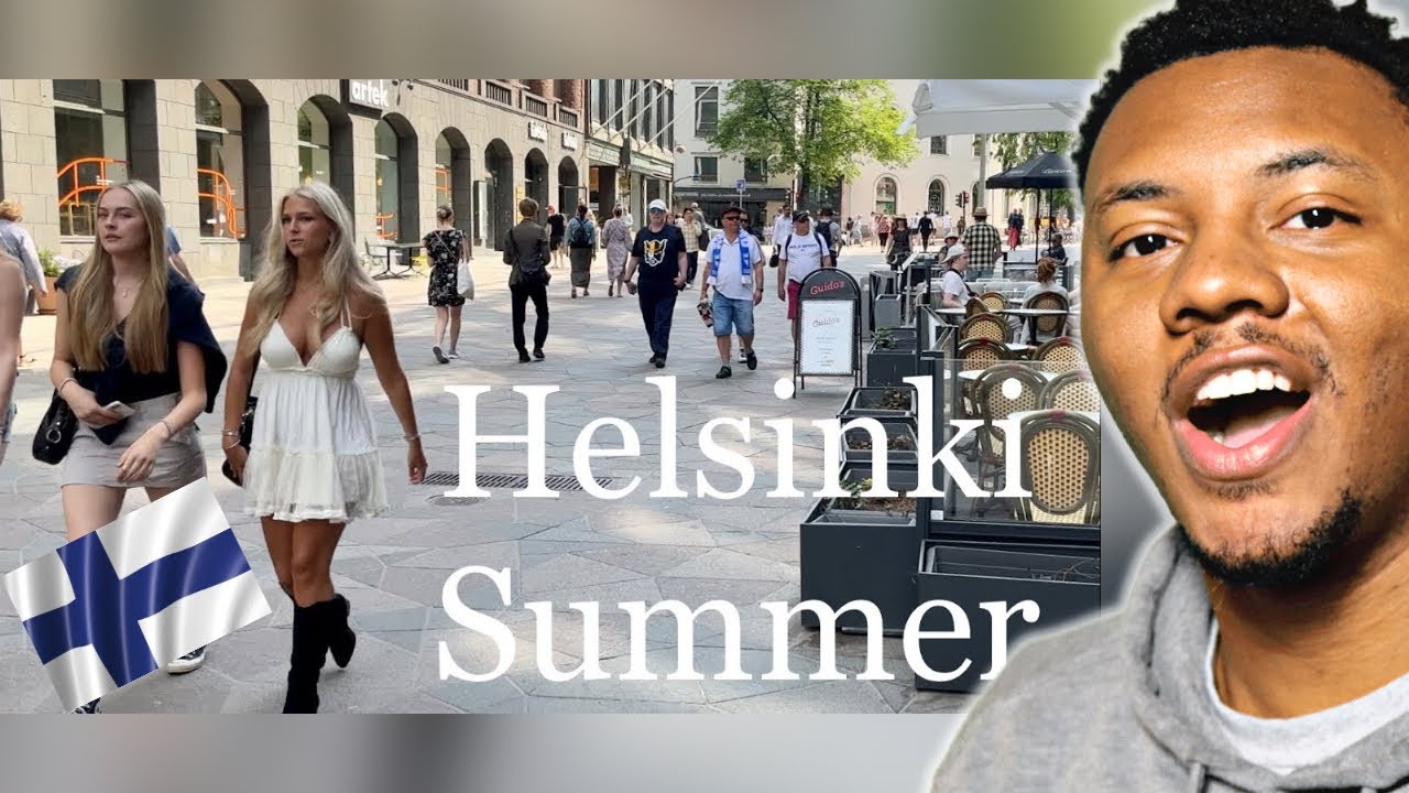 AMERICAN REACTS To Helsinki Summer Afternoon Walk