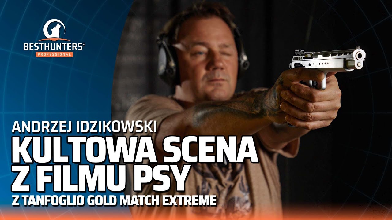 Scena z Filmu PSY, Porady strzeleckie | Test precyzji pistoletu Tanfoglio Gold Match Extreme