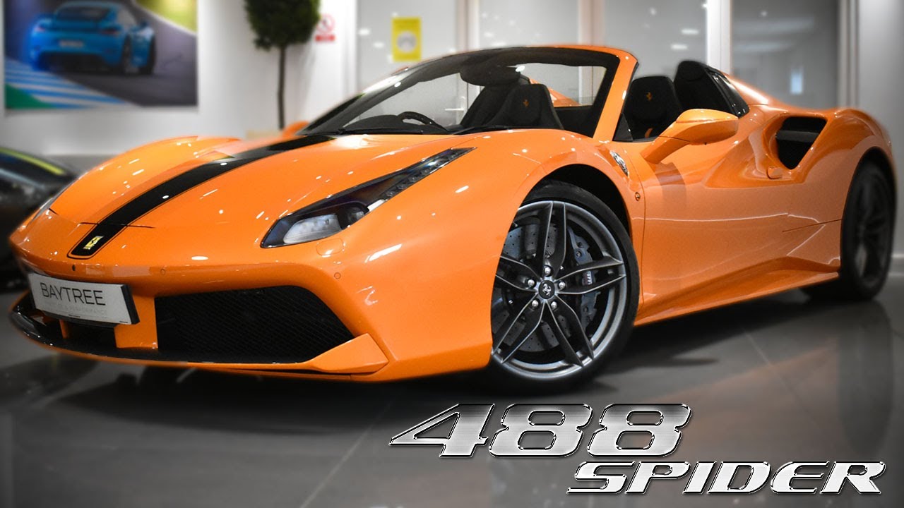 Incredible Orange Ferrari 488 Spider with over 60k of options!