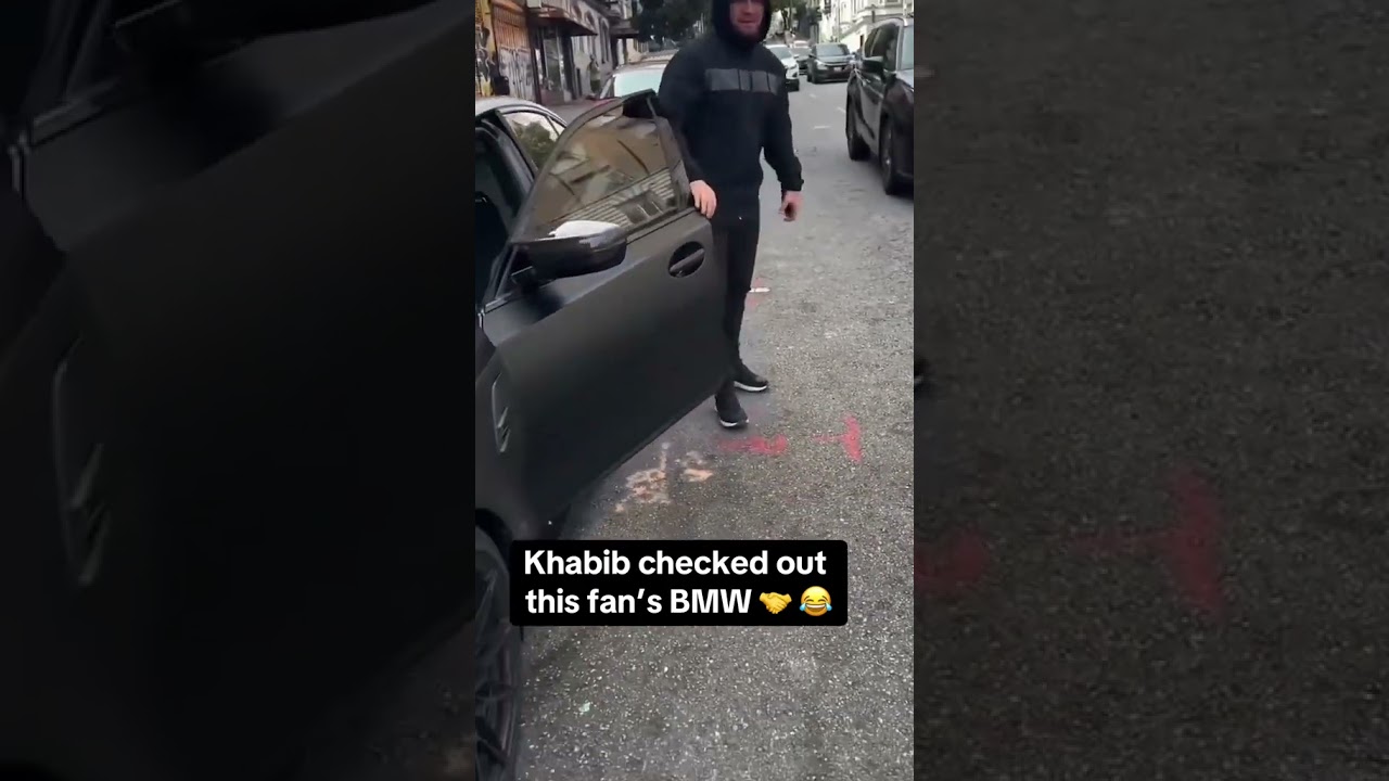 Khabib wanted pics of the BMW 📸 (via em3comp/IG)
