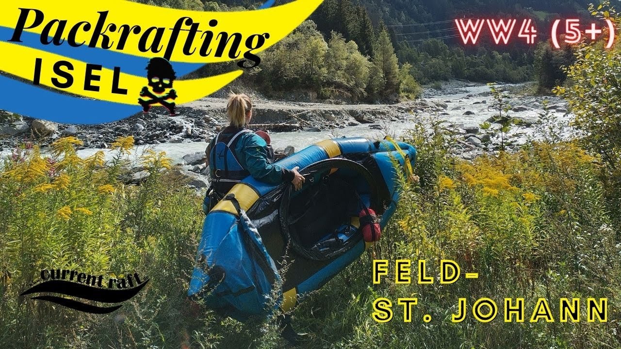Packraft Whitewater FUN: Isel-Iselkatarakt (WW4(5)) Big Volume glacier river run with Current-Raft
