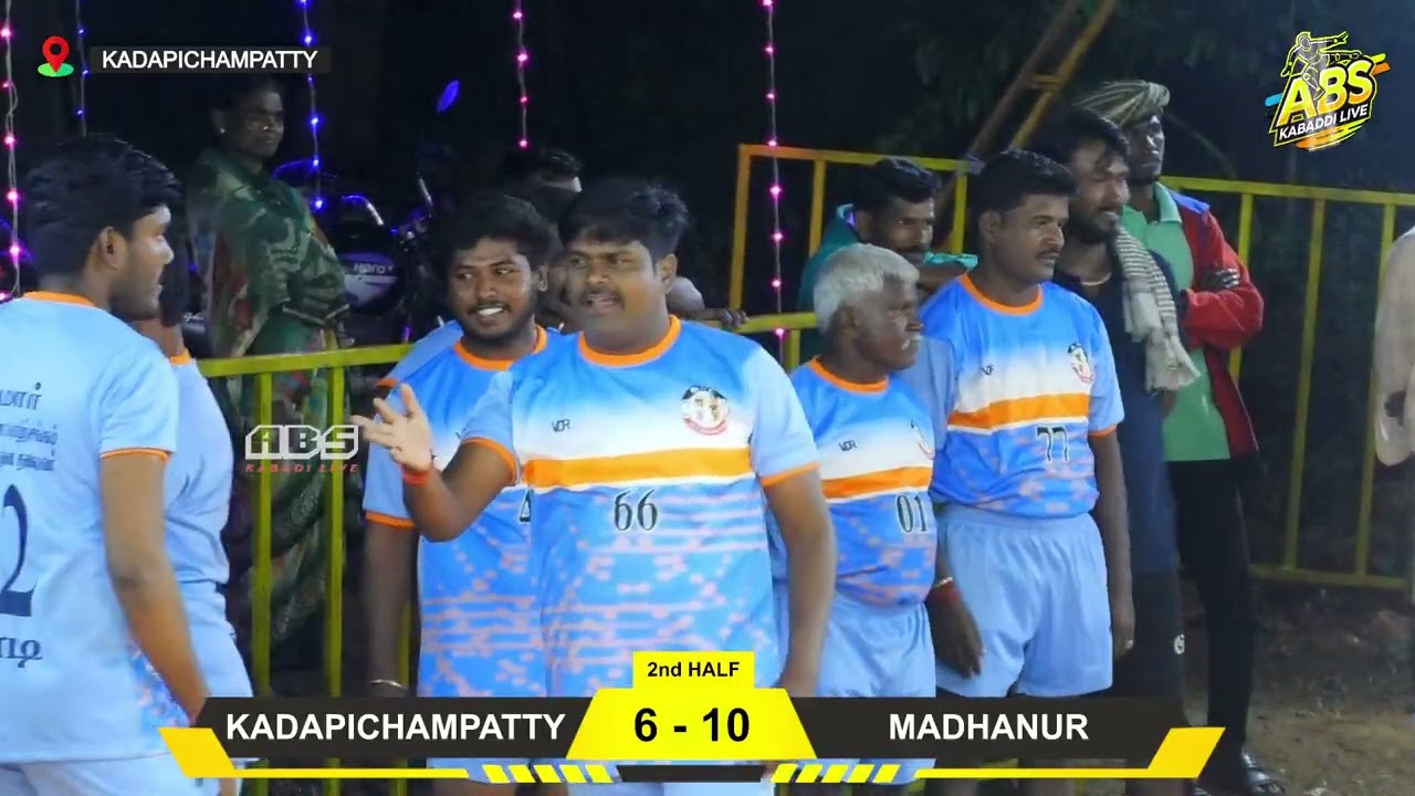 1st // MADHANUR VS KADAPICHAMPATTY // Abs Kabadi Live- KADAPICHAMPATTY