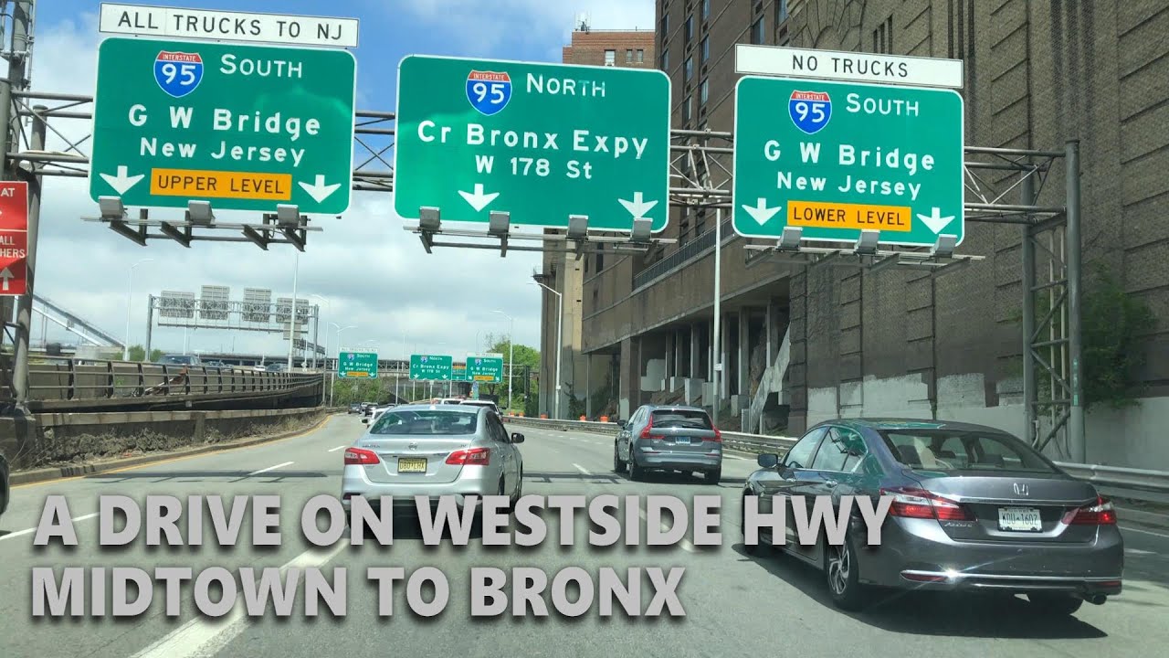 Westside Highway Route 9A, Driving From Manhattan To The Bronx