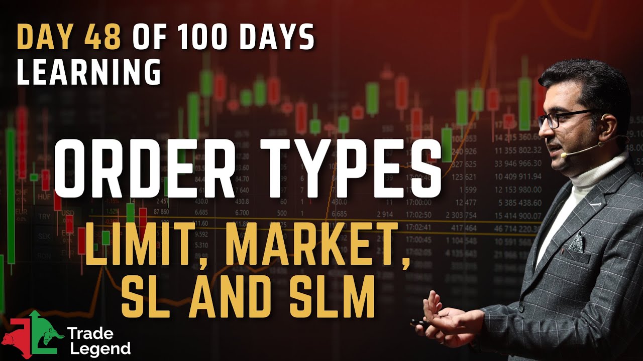 Order Types - Limit, Market, SL & SLM | 100 Days Free Learning with Ravi Chandiramani | Trade Legend