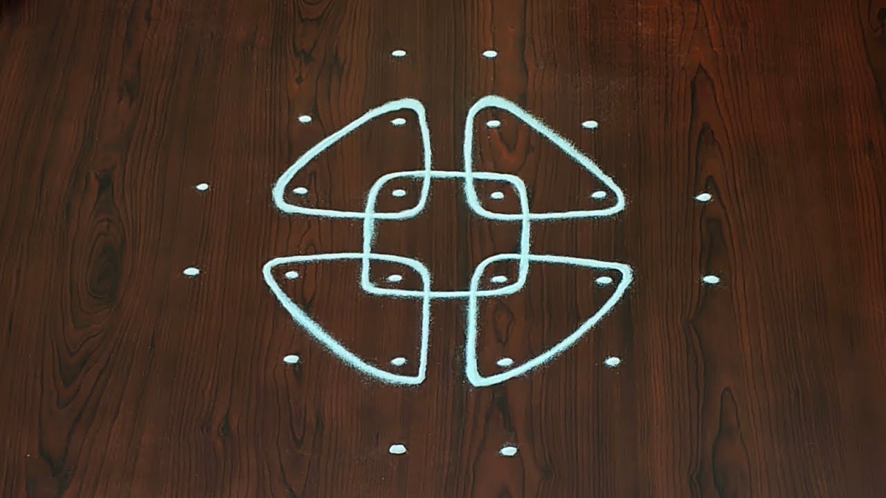 6×2dots melikala muggulu|easy rangoli|daily chukkala muggulu||sikku,kambhi,neli kolams|#Nice Rangoli