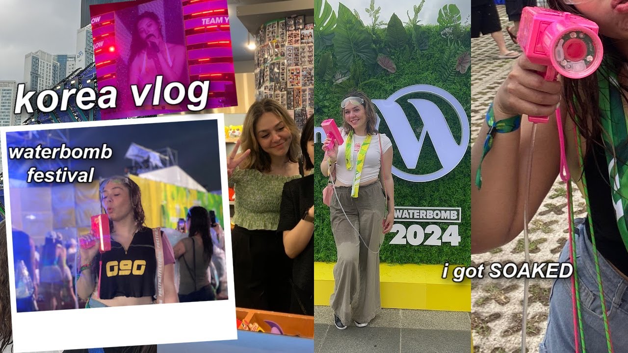 korea vlog | waterbomb festival ~ *i got SOAKED*