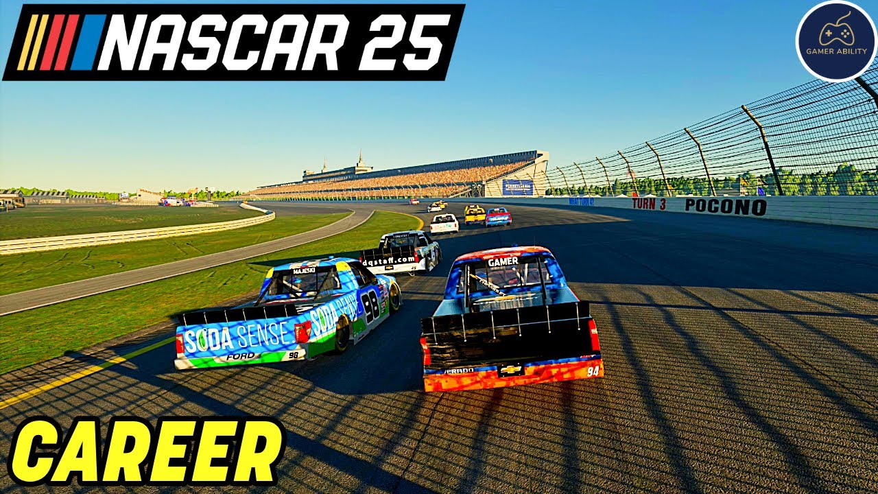 NASCAR 25 Career Mode Part 35 - CLOSE RACE AT POCONO!