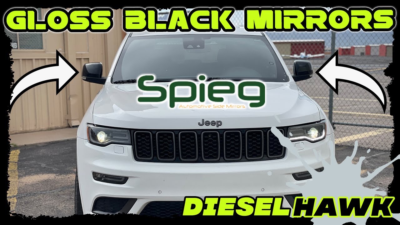 SPIEG: GLOSS BLACK MIRROR replacements for JEEP Grand Cherokee WK2 and Dodge Durango 11 21