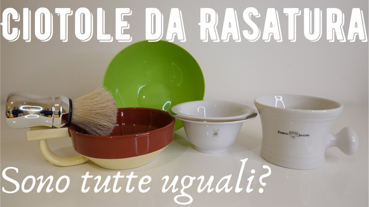 Ciotole e tazze per montaggio crema da barba - Differenze tra Edwin Jagger, Muhle, Fine ed IKEA