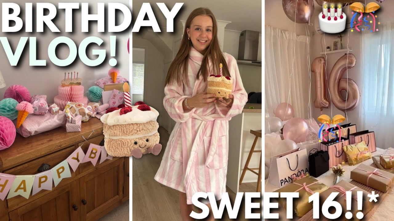 16th BIRTHDAY VLOG🎉🎂🎁 *presents, grwm, shopping*