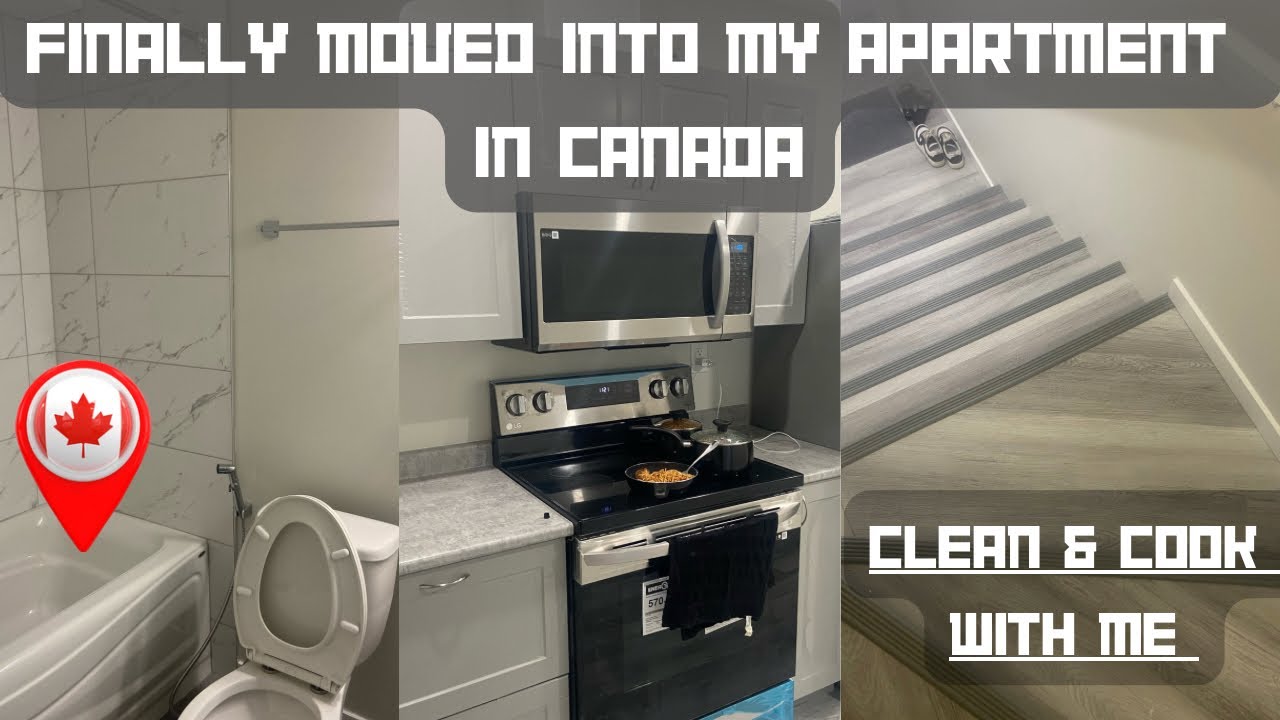 My first apartment in Canada 🇨🇦 | Organizing&Cleaning | Cooking #moveinvlog  #internationalstudent