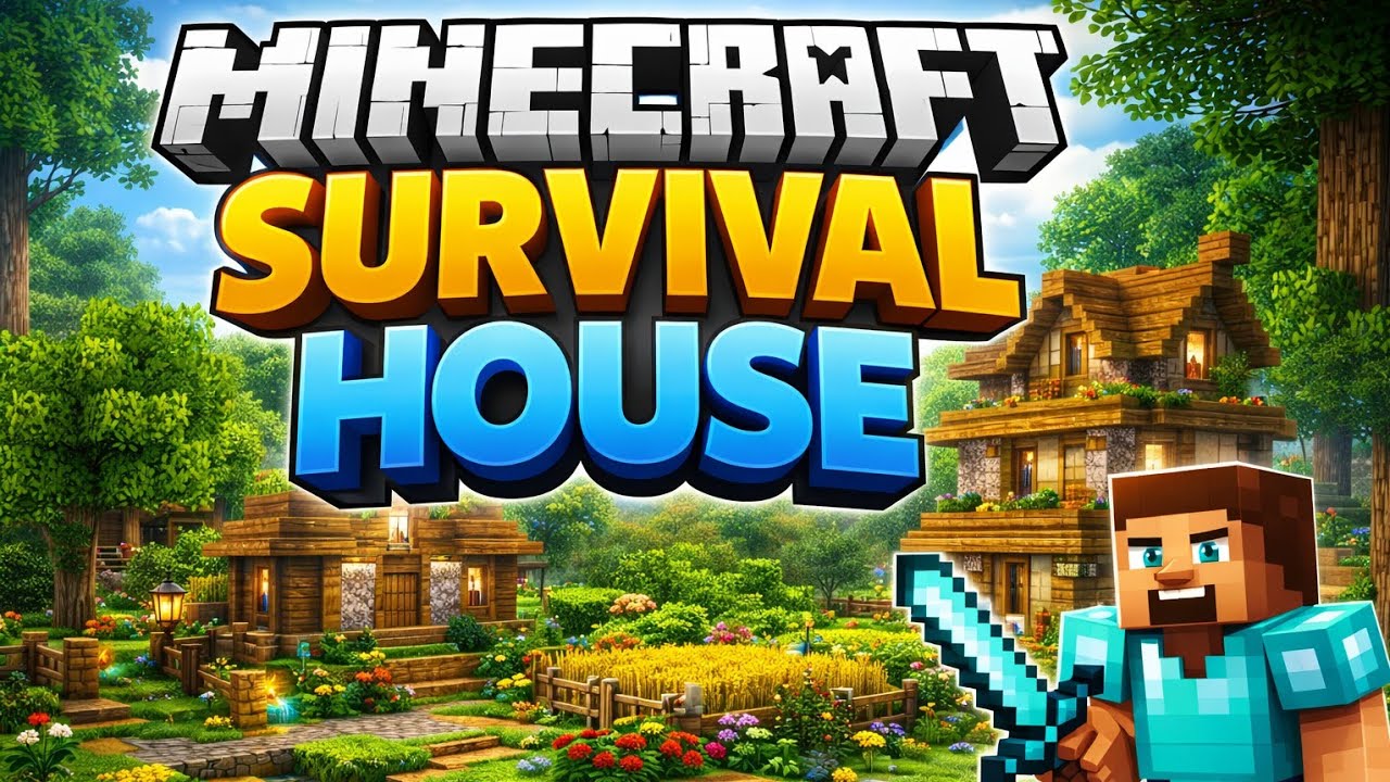 Minecraft Episode 4: Finally Built My First Survival House! 🏠 | Pocket Edition Gameplay