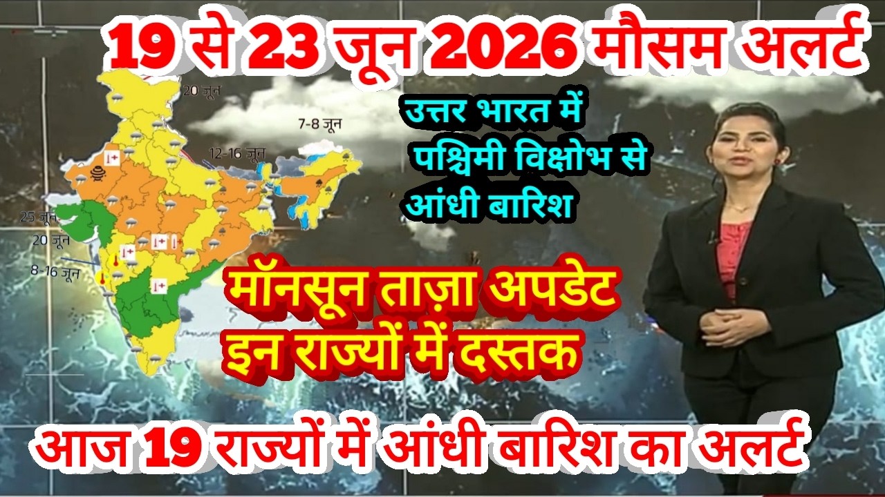 #19 से 23 जून 2026 का मौसम  #Monsoon_2026 #mausam_ki_jankari ​ #lucknow_weather ​ आज का मौसम​