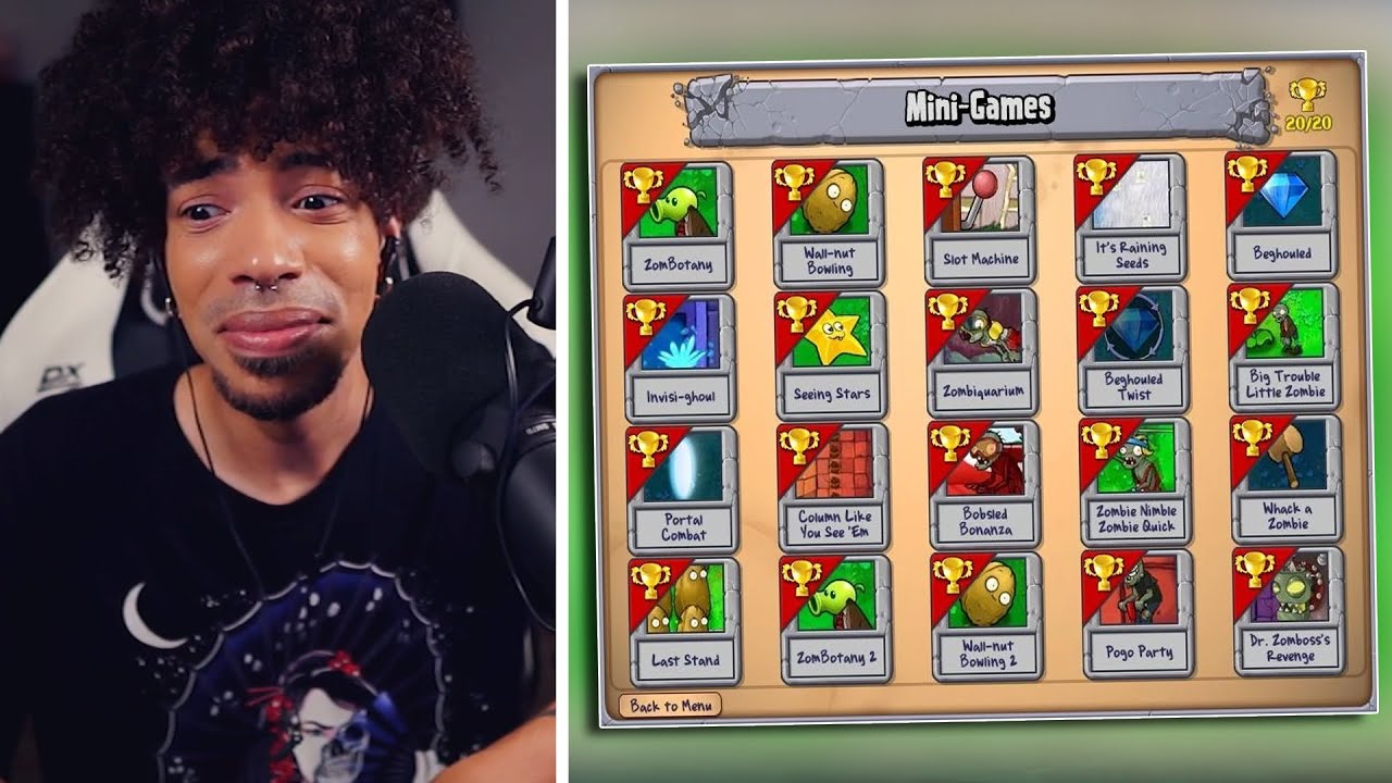 Noob STRUGGLES Playing The Plants Vs Zombies Mini-Games For The First Time!