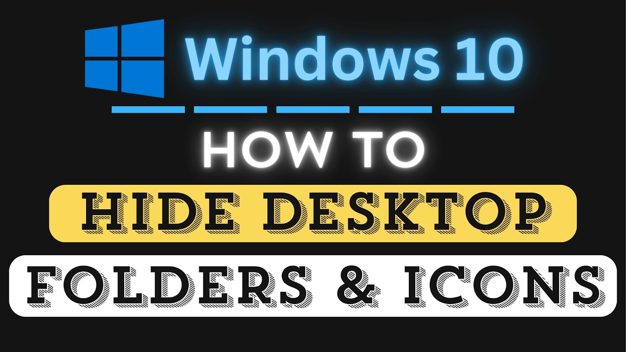 Как скрыть все папки и значки рабочего стола в Windows 10 | Быстрое и простое руководство