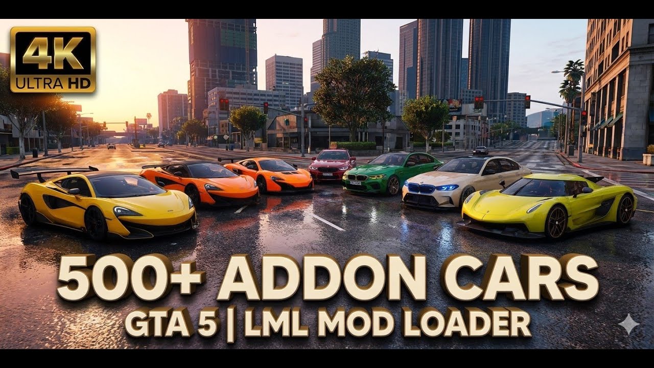 GTA V  500+ Addon Car Pack | LML Mod Loader