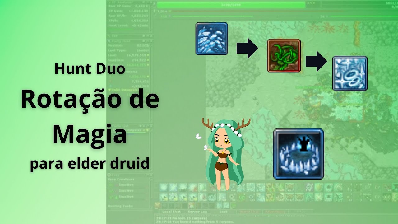 Melhor rotação de magia para hunt duo.