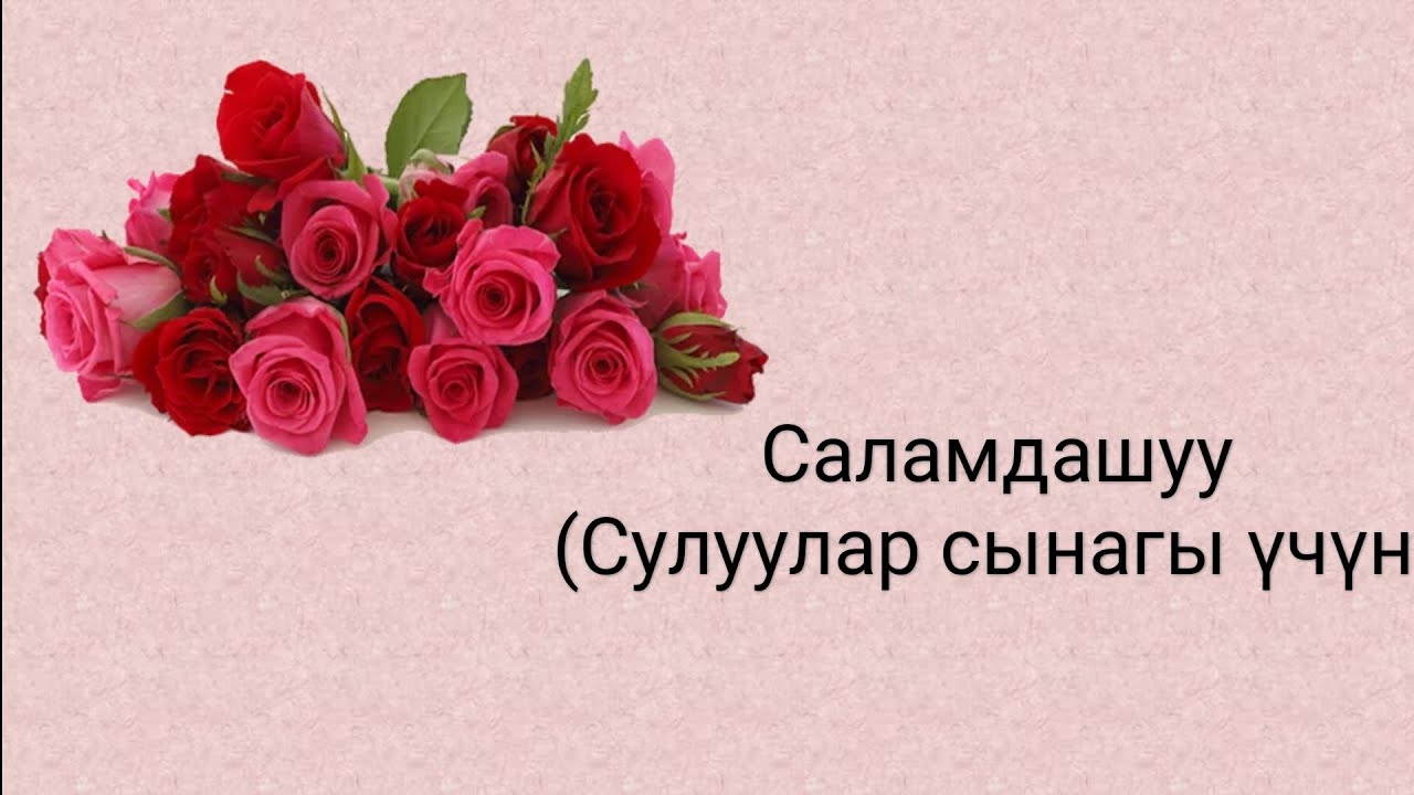 Саламдашуу (Сулуулар сынагы үчүн) / 8 - март /