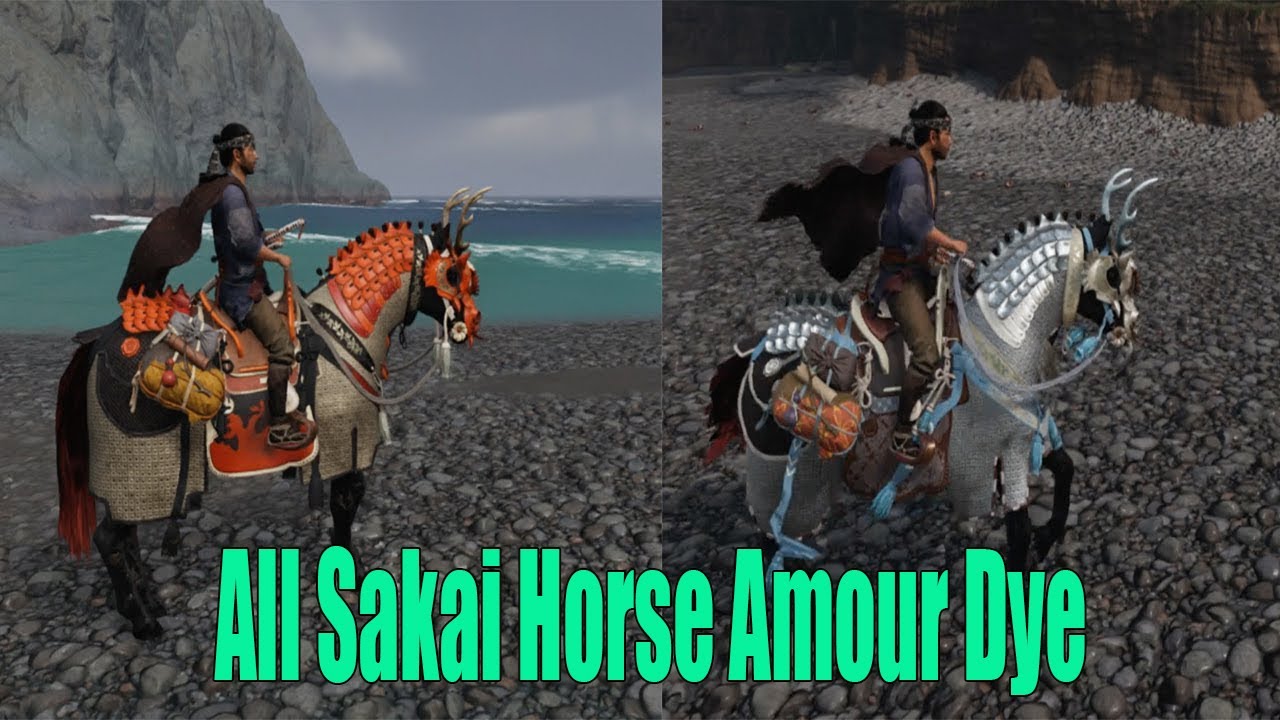 Ghost Of Tsushima Iki Island - All Sakai Horse Amour Dye Colors Showcase