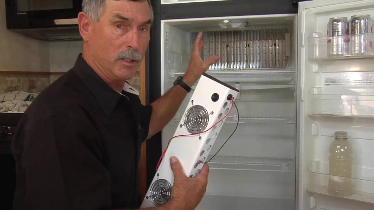 RV Auxiliary Refrigerator Fan Installation