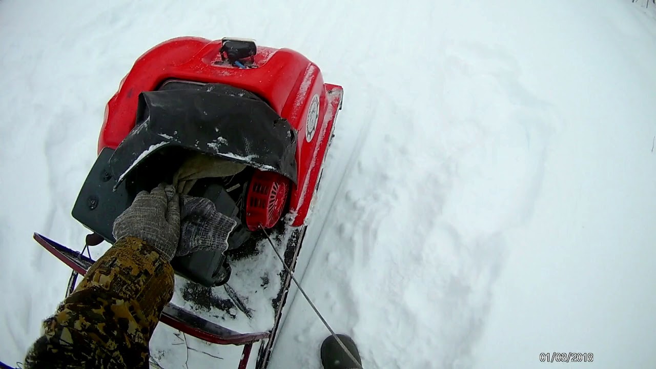 Мотобуксировщик Motodog глубокий снег