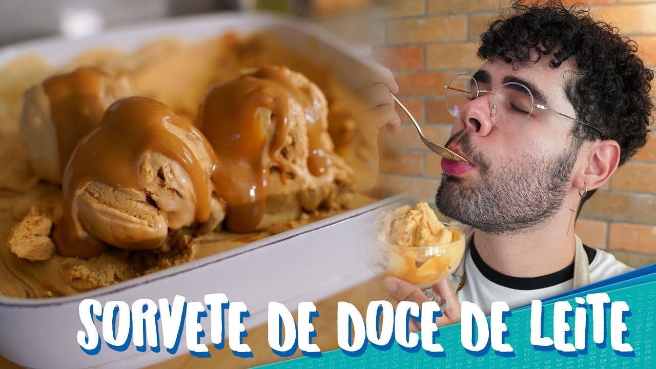 SORVETE CASEIRO DE DOCE DE LEITE COM APENAS 2 INGREDIENTES | SUPER CREMOSO
