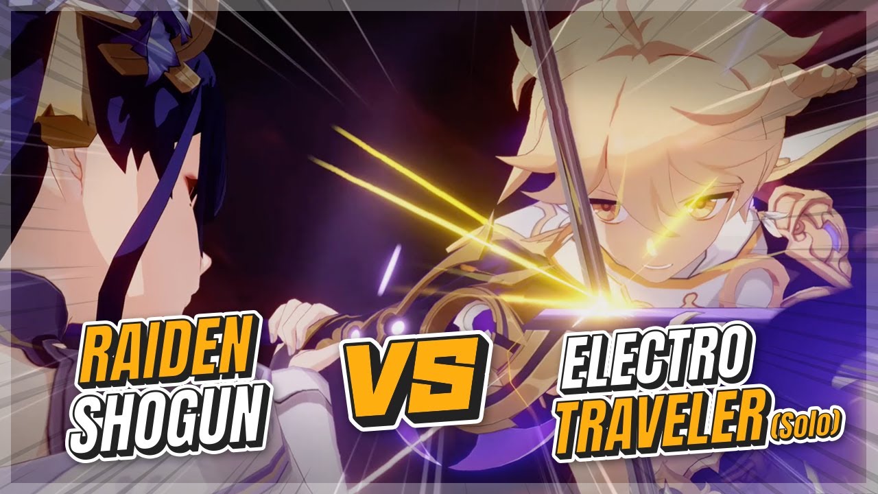 Raiden Shogun VS Electro Traveler SOLO | Genshin Impact