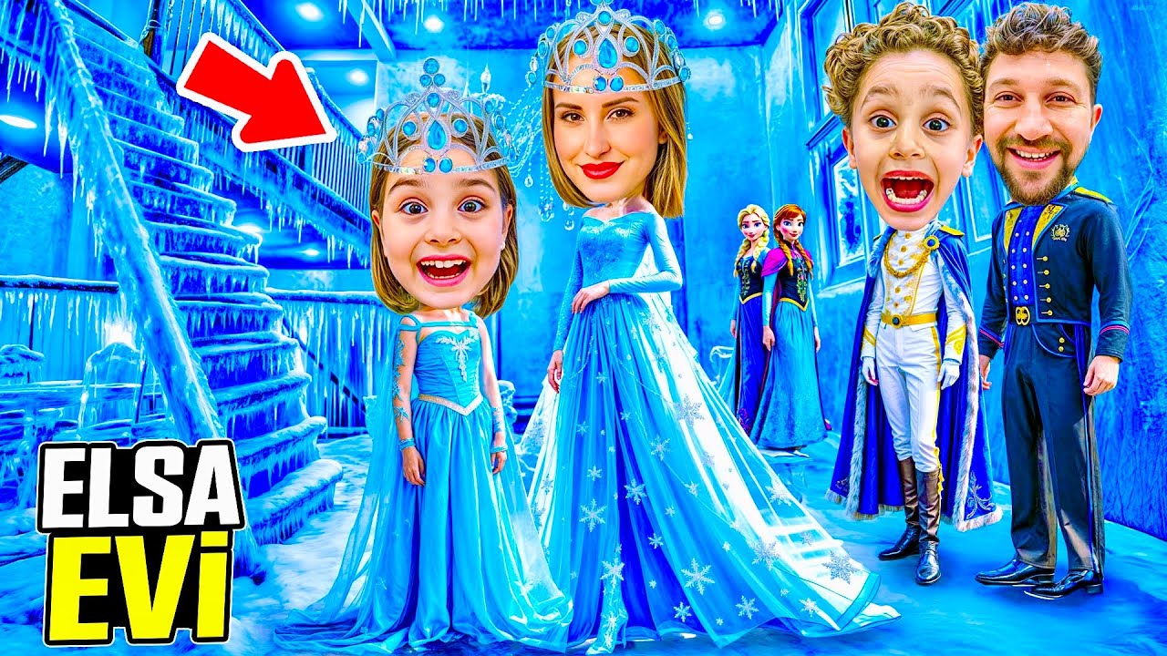 ELSA EVİNE GİTTİK !! KUZEY ELİF BASKIN YAPTI !! BUZDAN SARAYI VAR !!