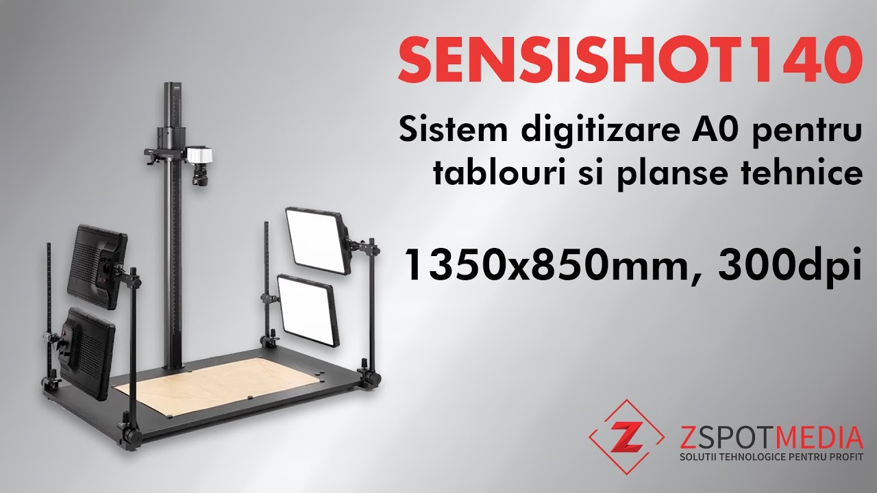 Scanner Planetar ArchiveScanner SensiShot140 - Sistem digitizare A0 pentru tablouri & planse tehnice