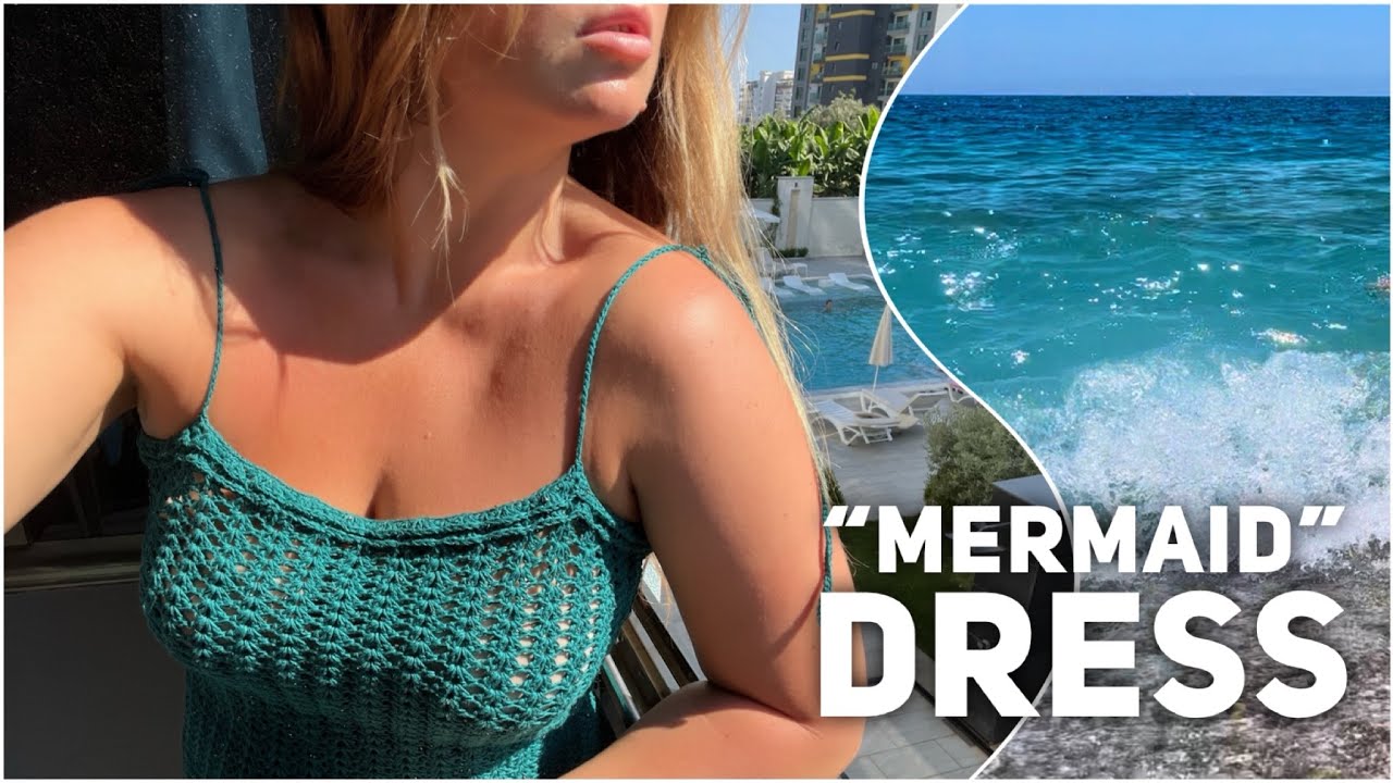Вяжем платье «Русалка» крючком! 🧜‍♀️🧜‍♀️🧜‍♀️ ЭКСКЛЮЗИВ! MERMAID CROCHET DRESS Part 1