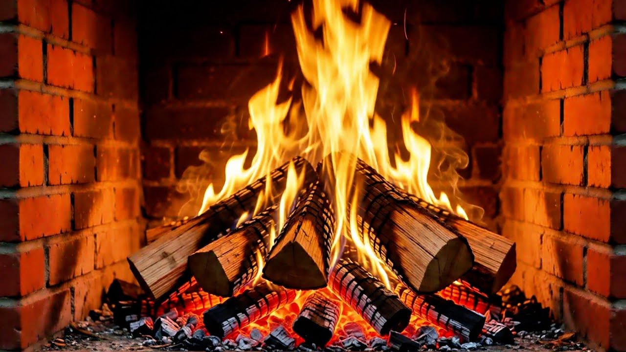 🔥 Cozy Fireplace Ambience with Crackling Fire Sounds | Relaxing & Calm Atmosphere - 4K