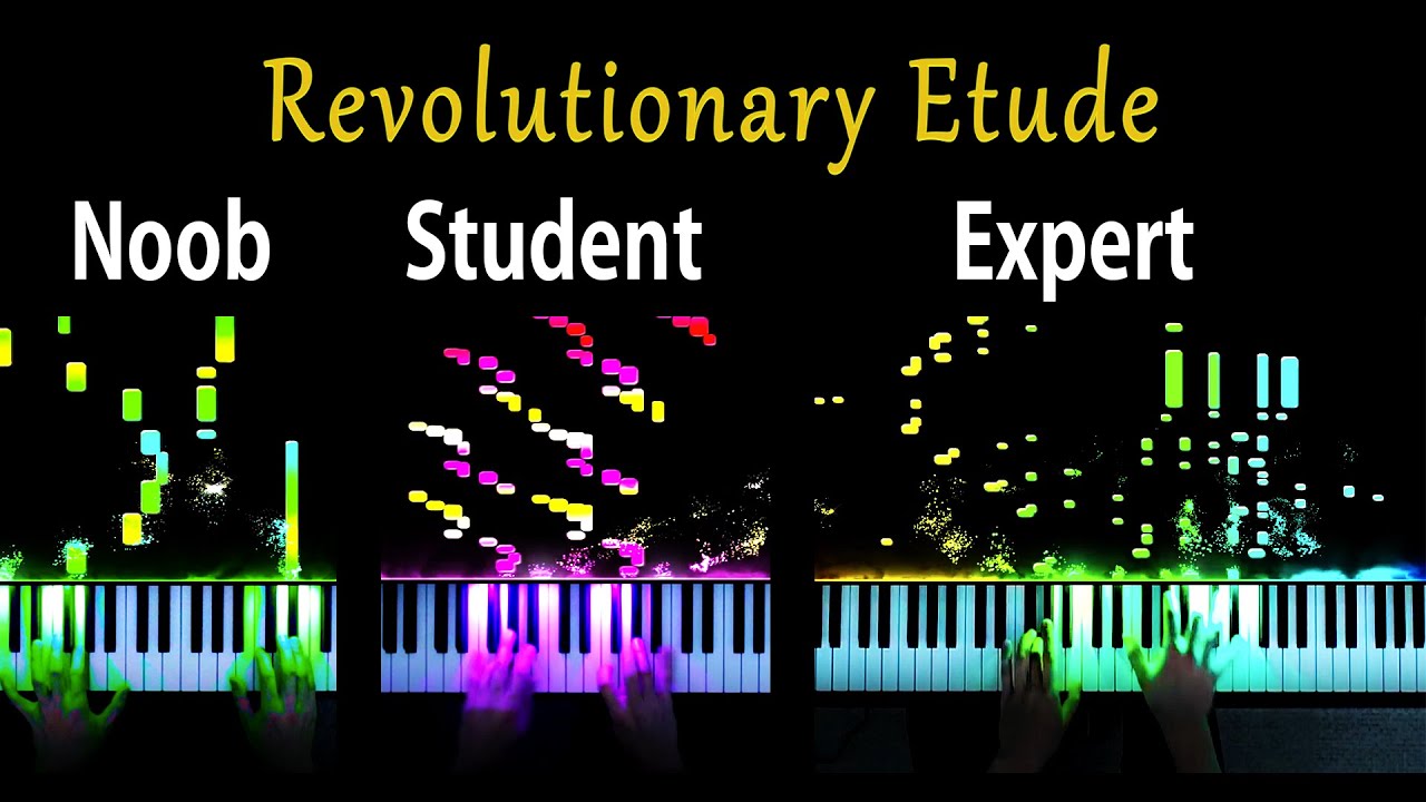 5 Levels of Chopin's Revolutionary Etude: Noob to IMPOSSIBLE