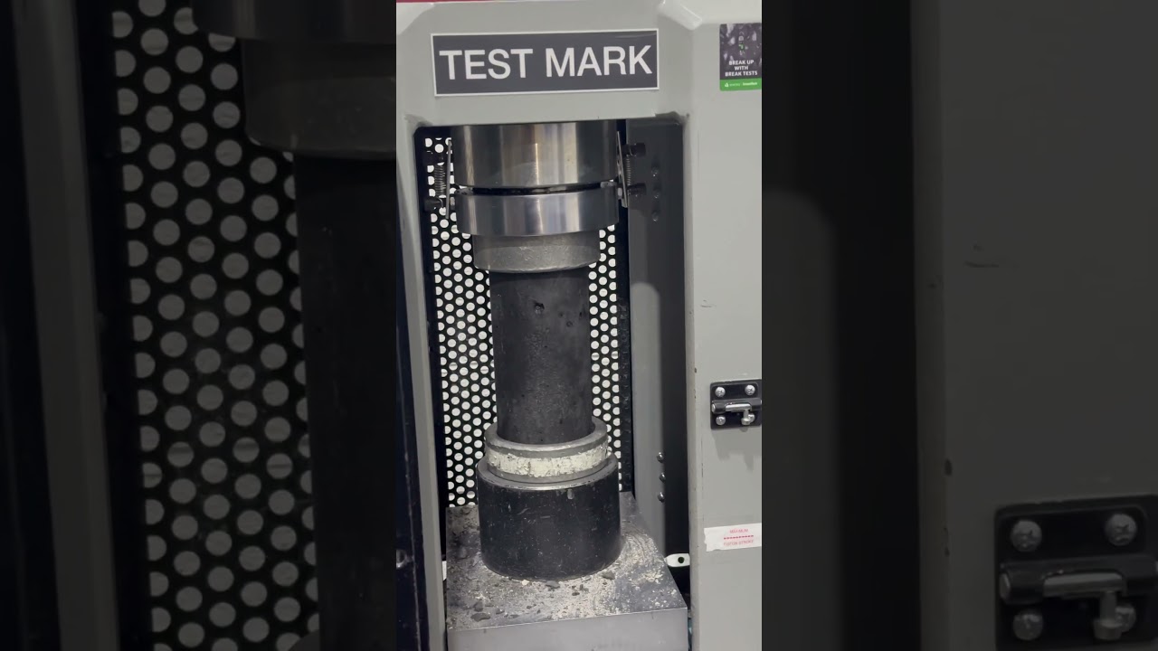 How Much Pressure Until Concrete FAILS? Watch This Cylinder Break!#worldofconcrete
