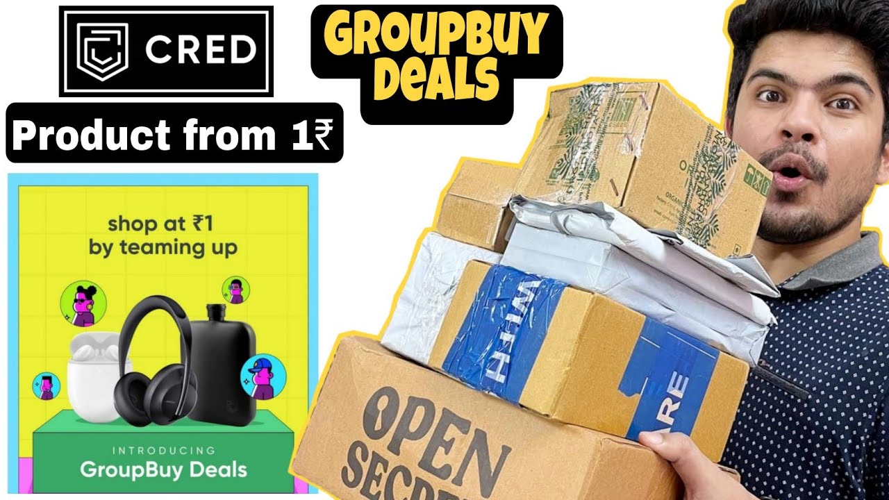 Cred App Group buy all details | Cred shop Product at Rs 1 | Cred groupbuy products unboxing