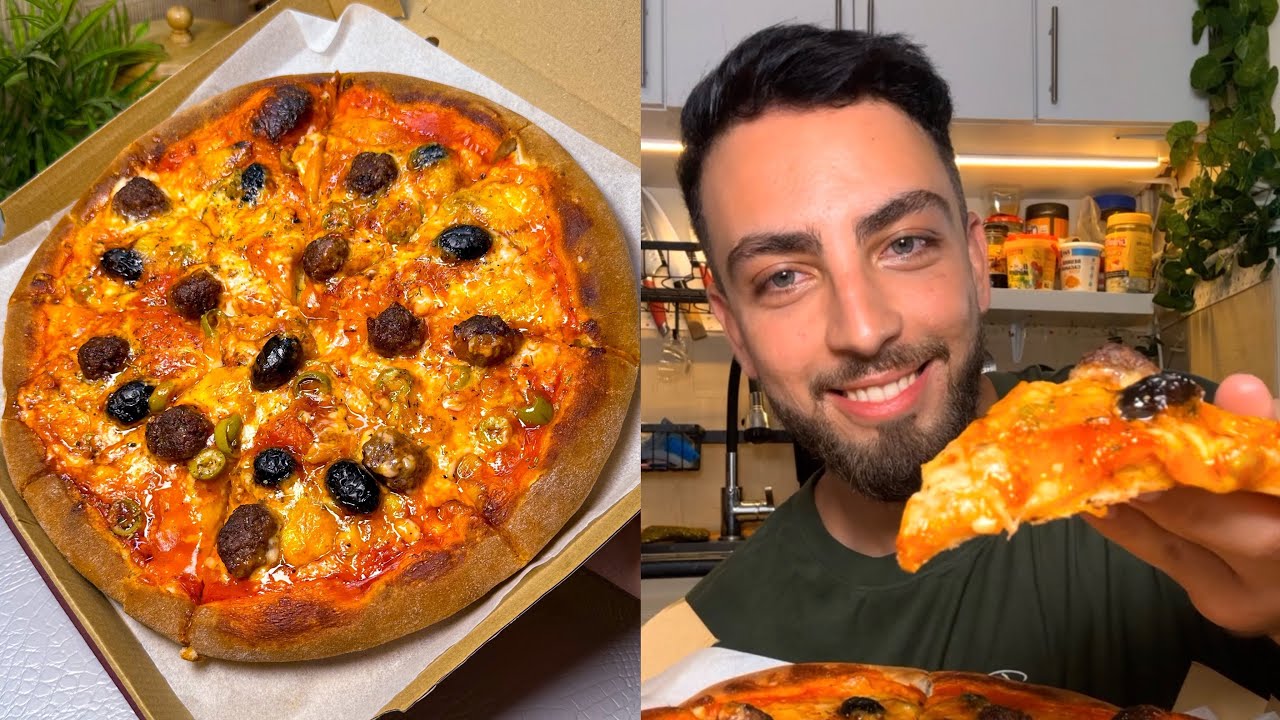 ما راحش يصدقوكم بلي درتوها فالدار 😁 بيتزا منزلية خفيفة و طرية و محمرة مليح و البنة تقتتتتتتل 🤤🔥
