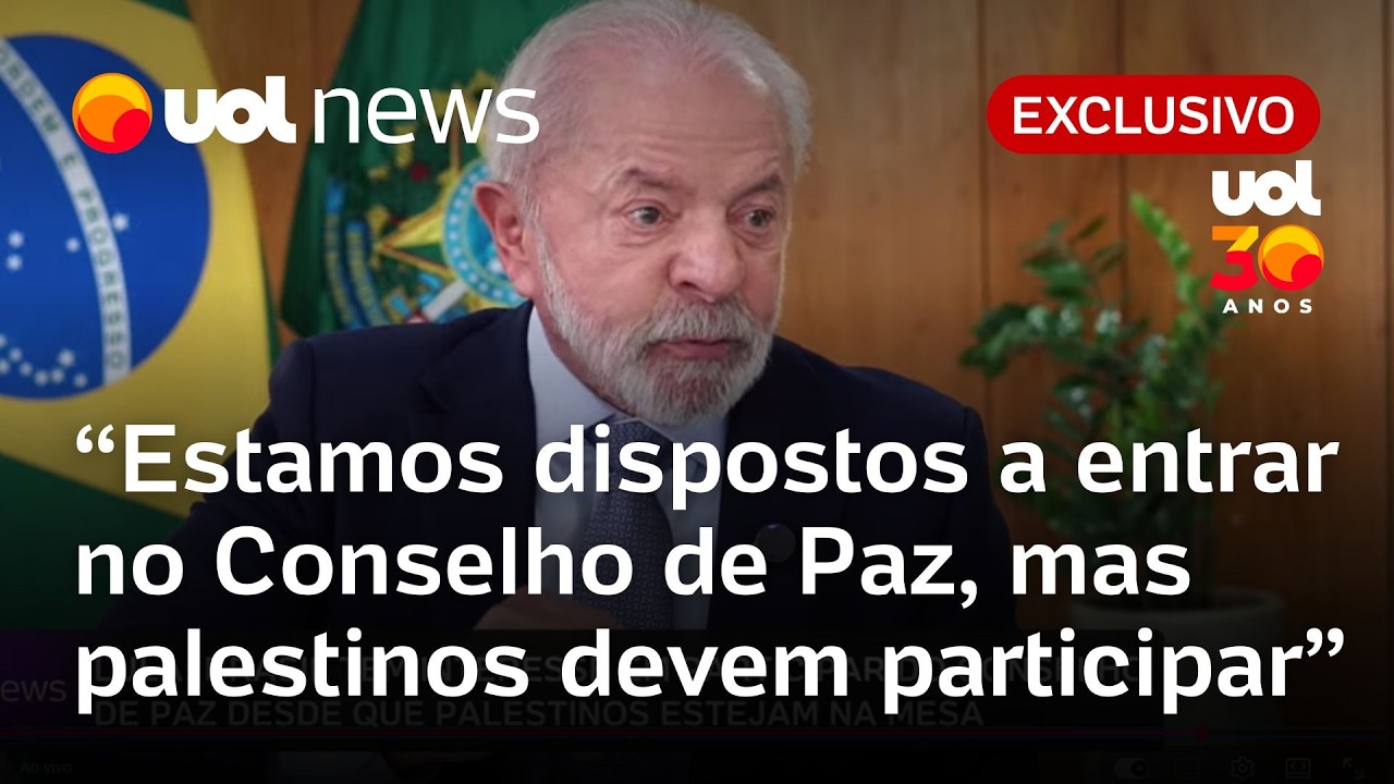 Lula: estamos dispostos a participar do Conselho de Paz do Trump, mas palestinos devem estar na mesa