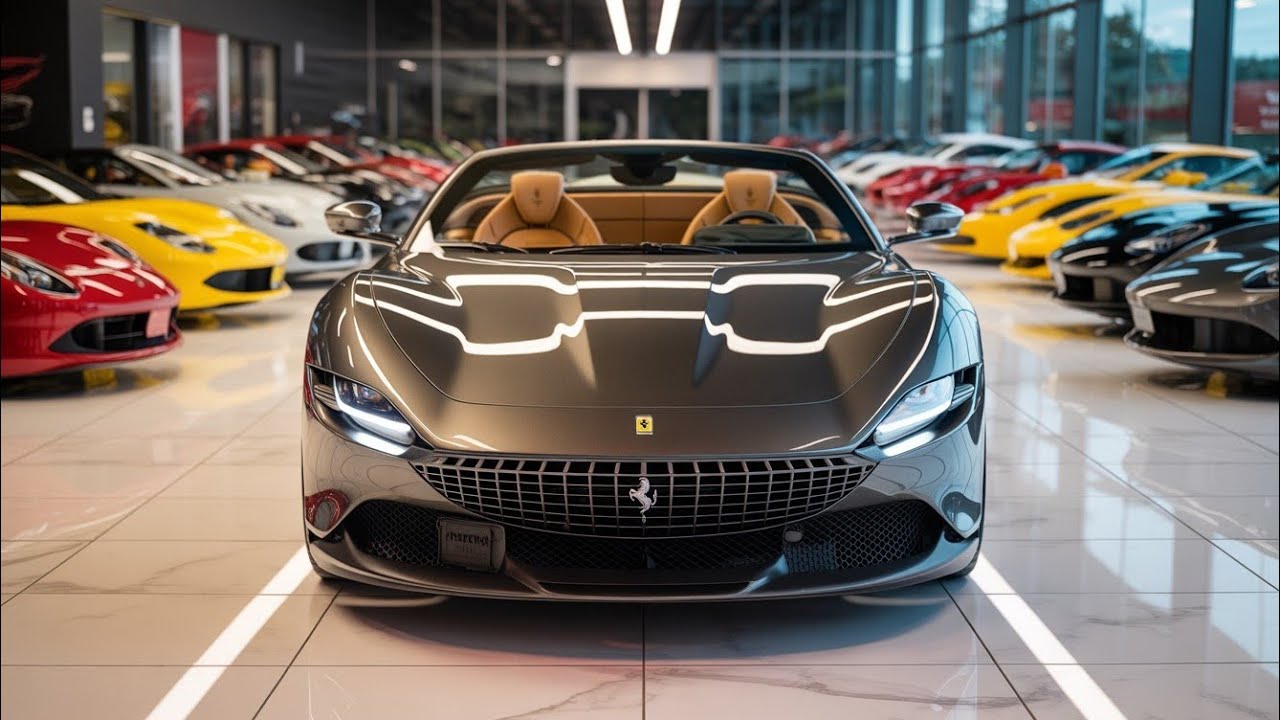Ferrari Roma Spider 2026 Review Luxury Convertible Supercar Cinematic Showcase Black Cocoa