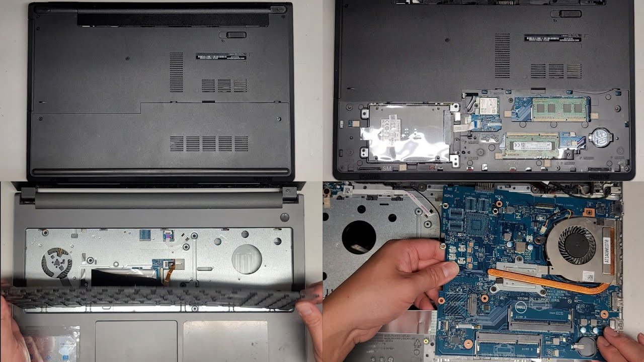 DELL Inspiron 5558 Disassembly RAM SSD Hard Drive Upgrade Battery Replacement Liquid Spill Repair