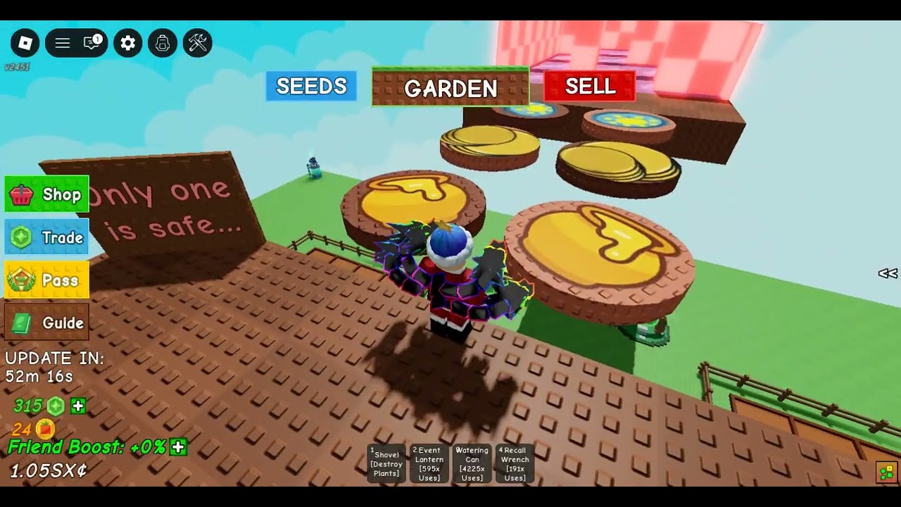 Grow a garden admin abuse!!!