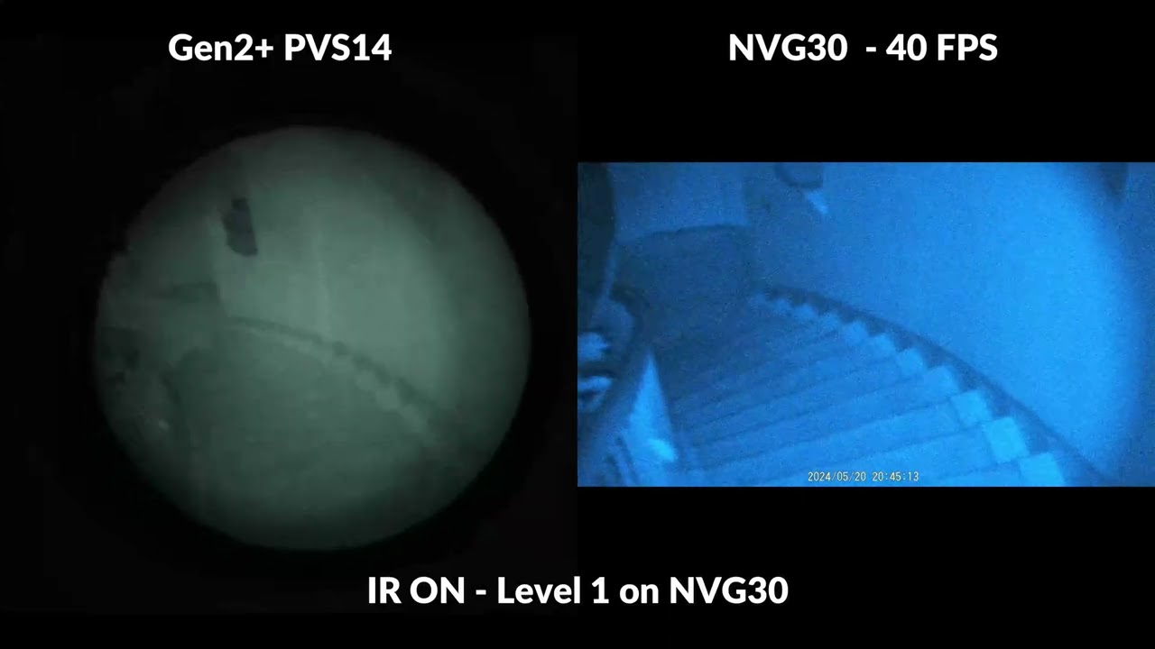 Цифровой прибор ночного видения NVG30 против аналогового PVS14 для использования в помещении